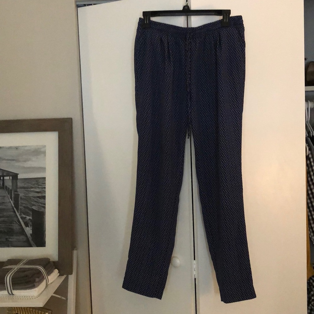 Silky, Comfy Blue Paisley Pants